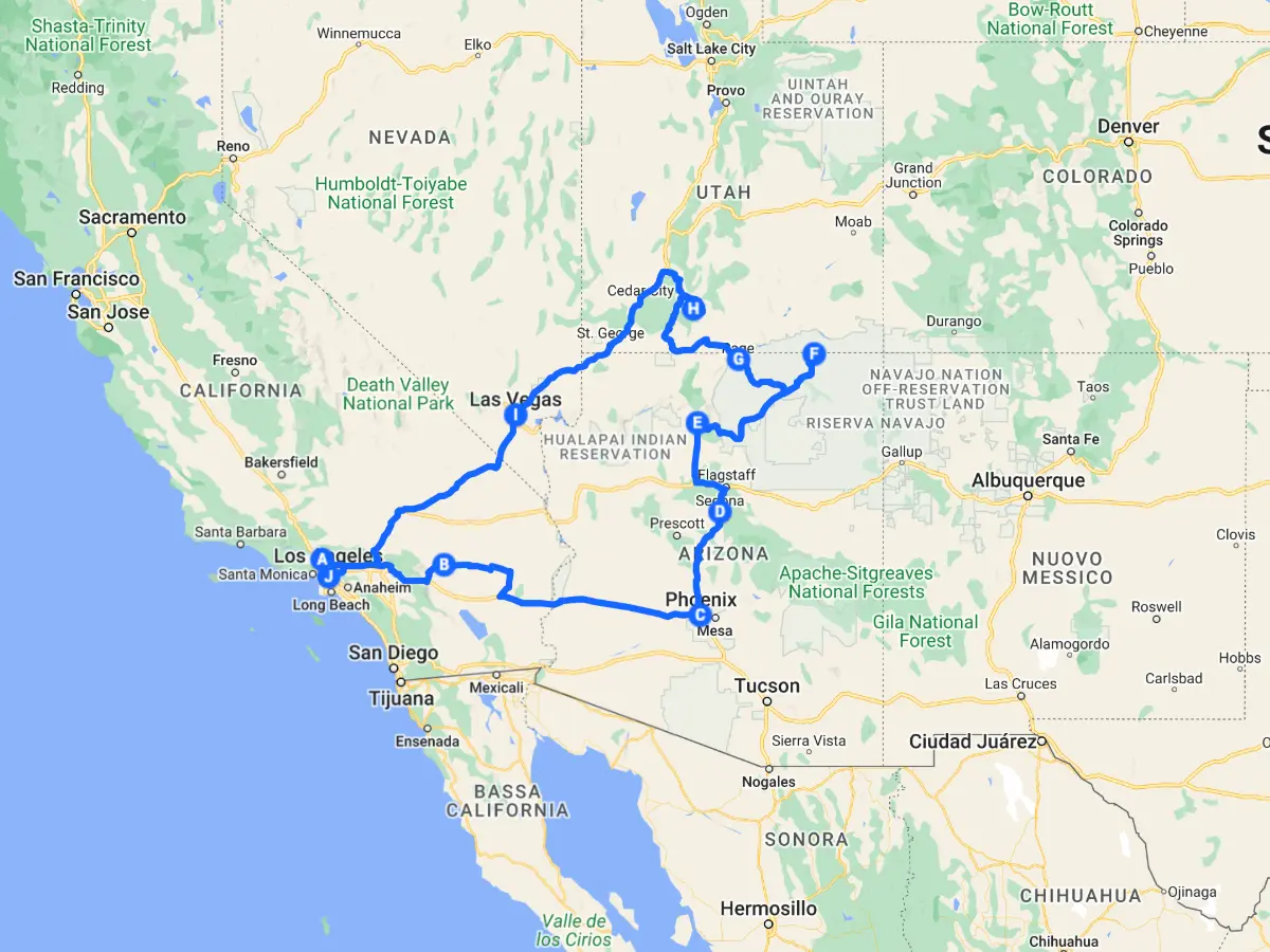 tour di gruppo-pacchetto l'oro dell'ovest-viaggiare in usa